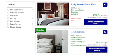 Hotel Booking UI